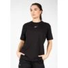 Camiseta Musculación Manga Corta Algodón Mujer GORILLA WEAR Bixby Negro -Fitness Tienda camiseta musculacion manga corta algodon mujer gorilla wear bixby negro