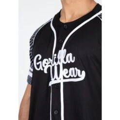 Camiseta Musculación Manga Corta Hombre GORILLA WEAR Béisbol 82 Negro -Fitness Tienda camiseta musculacion manga corta hombre gorilla wear beisbol 82 negro 3