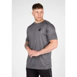 Camiseta Musculación Manga Corta Hombre GORILLA WEAR Performance Negro -Fitness Tienda camiseta musculacion manga corta hombre gorilla wear performance gris