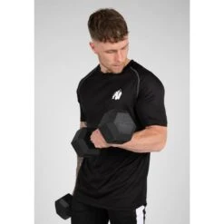 Camiseta Musculación Manga Corta Hombre GORILLA WEAR Performance Negro -Fitness Tienda camiseta musculacion manga corta hombre gorilla wear performance negro 3