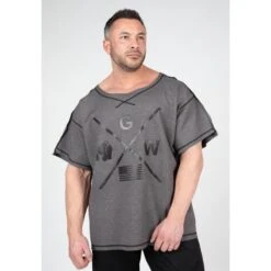 Camiseta Musculación Manga Corta Hombre GORILLA WEAR Sheldon Negro -Fitness Tienda camiseta musculacion manga corta hombre gorilla wear sheldon gris