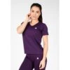 Camiseta Musculación Manga Corta Mujer GORILLA WEAR Neiro Morado -Fitness Tienda camiseta musculacion manga corta mujer gorilla wear neiro morado