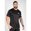 Camiseta Musculación Manga Corta Poliéster Hombre GORILLA WEAR Fargo Negro -Fitness Tienda camiseta musculacion manga corta poliester hombre gorilla wear fargo negro