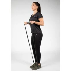 Camiseta Musculación Manga Corta Poliéster Mujer GORILLA WEAR Elmira Negro -Fitness Tienda camiseta musculacion manga corta poliester mujer gorilla wear elmira negro 2