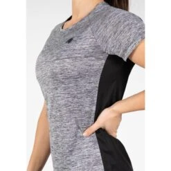 Camiseta Musculación Manga Corta Poliéster Mujer GORILLA WEAR Monetta Gris -Fitness Tienda camiseta musculacion manga corta poliester mujer gorilla wear monetta gris 4