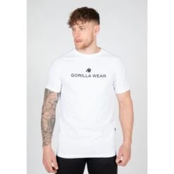Camiseta Musculación Manga Corta Slim Fit Hombre GORILLA WEAR Davis Negro -Fitness Tienda camiseta musculacion manga corta slim fit hombre gorilla wear davis blanco