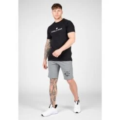 Camiseta Musculación Manga Corta Slim Fit Hombre GORILLA WEAR Davis Negro -Fitness Tienda camiseta musculacion manga corta slim fit hombre gorilla wear davis negro 2