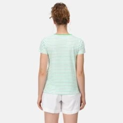 Regatta Camiseta Odalis De Rayas Para Mujer Verde Vibrante -Fitness Tienda camiseta odalis de rayas para mujer verde vibrante 2