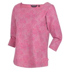 Regatta Camiseta Polexia Abstracto Para Mujer Rosa Brezo -Fitness Tienda camiseta polexia abstracto para mujer rosa brezo 3