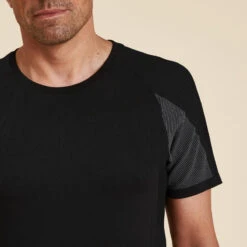 Camiseta Yoga Hombre Negro Sin Costuras Segunda Piel -Fitness Tienda camiseta yoga hombre negro sin costuras segunda piel 4