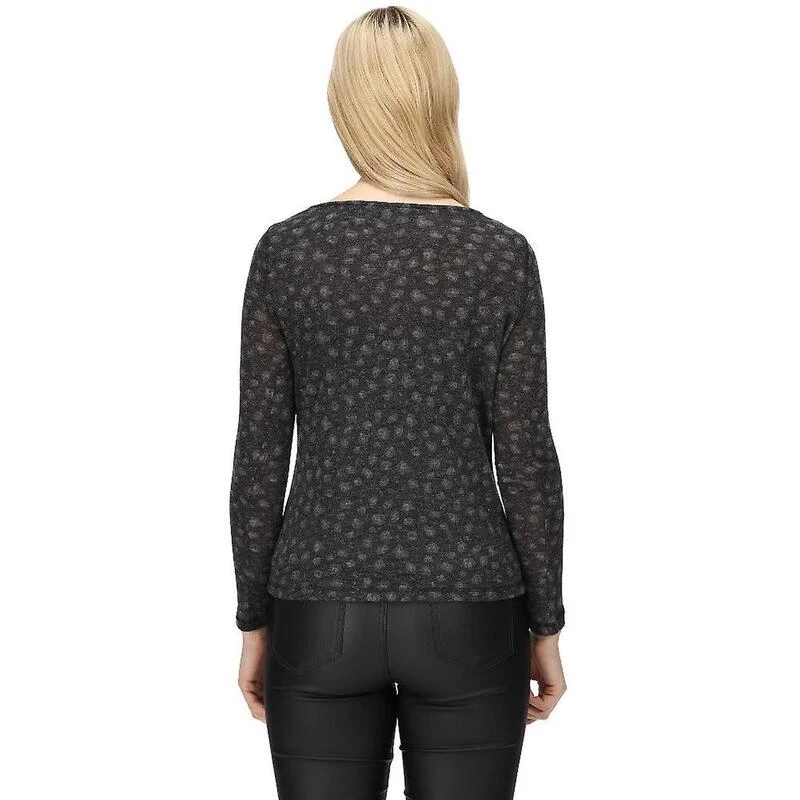 Regatta Jersey Frayda Estampado Animal Para Mujer Negro, Gris Tormenta 5 Regatta Jersey Frayda Estampado Animal Para Mujer Negro, Gris Tormenta - Imagen 3