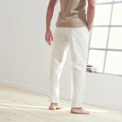 Jogger Pantalón Chándal Recto Hombre Yoga Ecofriendly Blanco -Fitness Tienda jogger pantalon chandal recto hombre yoga ecofriendly blanco 1