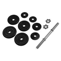 Juego De Mancuernas - Hierro Fundido - 1 X 15 Kg - Ajustable -Fitness Tienda juego de mancuernas hierro fundido 1 x 15 kg ajustable 4