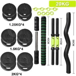 Juego Kit 20 Kg De Mancuernas 4 En 1 MultiFit -Fitness Tienda juego kit 20 kg de mancuernas 4 en 1 multifit 2