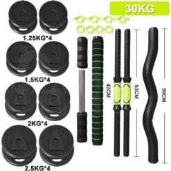 Juego Kit 30 Kg De Mancuernas 4 En 1 MultiFit -Fitness Tienda juego kit 30 kg de mancuernas 4 en 1 multifit 2