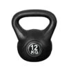 Kettlebell 12 Kg - Plástico - Para Uso Interior Y Exterior - Negro