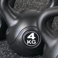Kettlebell 4 Kg - Plástico - Para Uso Interior Y Exterior - Negro -Fitness Tienda kettlebell 4 kg plastico para uso interior y exterior negro 3