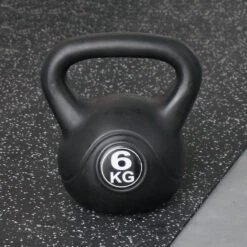 Kettlebell 6 Kg - Plástico - Para Uso Interior Y Exterior - Negro -Fitness Tienda kettlebell 6 kg plastico para uso interior y exterior negro 4