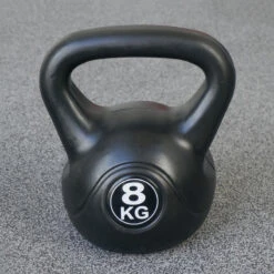 Kettlebell 8 Kg - Plástico - Para Uso Interior Y Exterior - Negro -Fitness Tienda kettlebell 8 kg plastico para uso interior y exterior negro 1