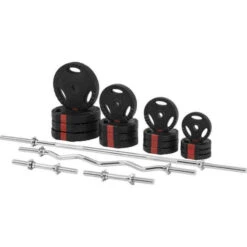 Kit Completo Musculación Gorilla Sports 100Kg Discos Triple Agarre -Fitness Tienda kit completo musculacion gorilla sports 100kg discos triple agarre 3