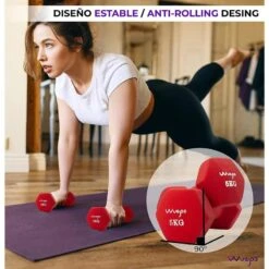 KIT De Mancuernas Antideslizantes De Neopreno Wueps -Fitness Tienda kit de mancuernas antideslizantes de neopreno wueps 3