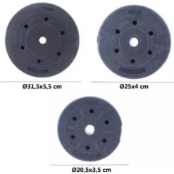 Kit De Pesas De 60KG Con Discos, Barra Y Topes Fitness Musculación -Fitness Tienda kit de pesas de 60kg con discos barra y topes fitness musculacion 2