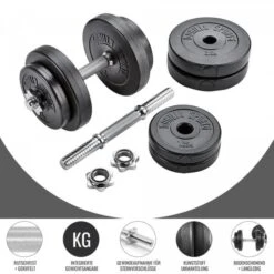Kit Mancuenras Gorilla Sports 20Kg Diámetro 30/31 Mm -Fitness Tienda kit mancuenras gorilla sports 20kg diametro 3031 mm 4
