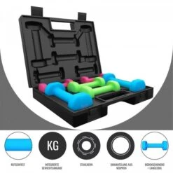 Kit Mancuernas Aerobic Fitness Gorilla Sports 12 Kg Con Estuche -Fitness Tienda kit mancuernas aerobic fitness gorilla sports 12 kg con estuche 3