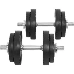 Kit Mancuernas Gorilla Sports Negro/Plateado 20 Kg -Fitness Tienda kit mancuernas gorilla sports negroplateado 20 kg 3