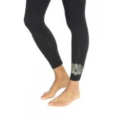 Legging Mallas Yoga De Suave Algodón Flow Mujer Negro -Fitness Tienda legging mallas yoga de suave algodon flow mujer negro 3