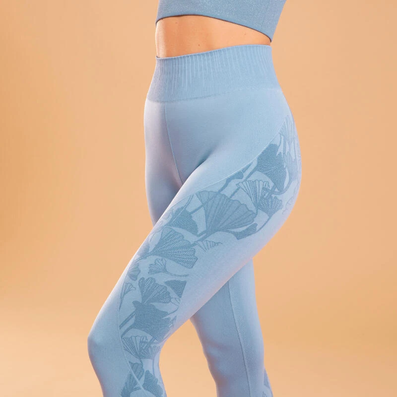 Leggings 7/8 Yoga DYN Azul Lavanda Sin Costuras 3 Leggings 7/8 Yoga DYN Azul Lavanda Sin Costuras