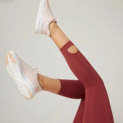 Leggings Mallas Fitness 7/8 Algodón Extensible Mujer Burdeos -Fitness Tienda leggings mallas fitness 78 algodon extensible mujer burdeos 3