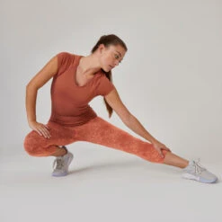 Leggings Mallas Fitness 7/8 Ceñidos Algodón Mujer Naranja -Fitness Tienda leggings mallas fitness 78 ceidos algodon mujer naranja 3