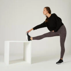 Leggings Mallas Fitness 7/8 Mujer Domyos Fit+ Gris -Fitness Tienda leggings mallas fitness 78 mujer domyos fit gris 4