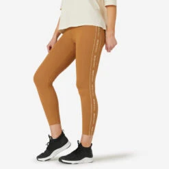 Leggings Mallas Fitness 7/8 Mujer Domyos Fit+ Gris -Fitness Tienda leggings mallas fitness 78 mujer domyos fit marron