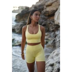 Leggings Mallas Fitness Cortos Sostenible Poliéster Mujer Fitplanet Coral -Fitness Tienda leggings mallas fitness cortos sostenible poliester mujer fitplanet coral 3