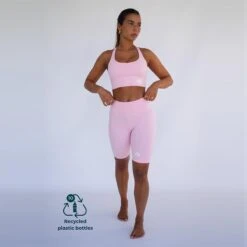 Leggings Mallas Fitness Cortos Sostenible Poliéster Mujer Fitplanet Posidonia