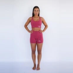 Leggings Mallas Fitness Cortos Sostenible Poliéster Mujer Fitplanet Seal Rojo -Fitness Tienda leggings mallas fitness cortos sostenible poliester mujer fitplanet seal rojo 6