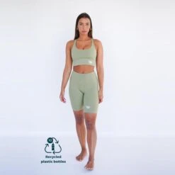 Leggings Mallas Fitness Cortos Sostenible Poliéster Mujer Fitplanet Seaturtle