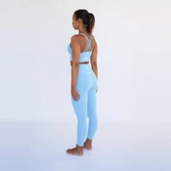 Leggings Mallas Fitness Largas Sostenible Poliéster Mujer Fitplanet Dolphin Azul -Fitness Tienda leggings mallas fitness largas sostenible poliester mujer fitplanet dolphin azul 3