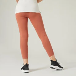 Leggings Mallas Fitness Slim 7/8 Mujer 520 Sepia -Fitness Tienda leggings mallas fitness slim 78 mujer 520 sepia 1