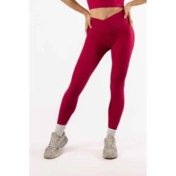 Leggings Mallas Fitness Talle Alto Mujer Negro -Fitness Tienda leggings mallas fitness talle alto mujer rojo fuchsia