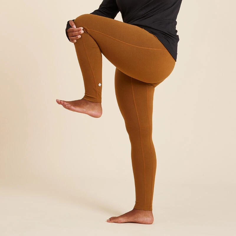 Leggings Mallas Yoga Suave Técnicos Ecodiseñados Mujer Camel 5 Leggings Mallas Yoga Suave Técnicos Ecodiseñados Mujer Camel - Imagen 3