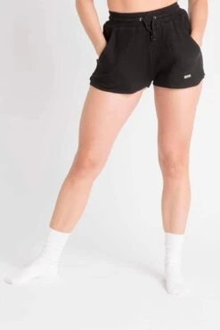 LOEWI Pantalones Cortos Fitness Acanalados - Mujer - Negro -Fitness Tienda loewi pantalones cortos fitness acanalados mujer negro 2