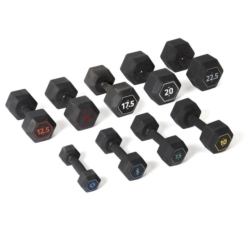 CORENGTH Mancuerna Musculación Crosstraining Hex Dumbbell Negro Hexagonal 17,5 kg 7 CORENGTH Mancuerna Musculación Crosstraining Hex Dumbbell Negro Hexagonal 17,5 kg - Imagen 5