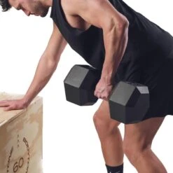 BODYTONE Mancuernas De Goma Hexagonales Profesionales 27Kg -Fitness Tienda mancuernas de goma hexagonales profesionales 27kg 3