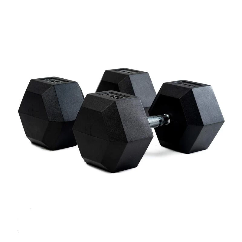 BODYTONE Mancuernas De Goma Hexagonales Profesionales 30Kg 4 BODYTONE Mancuernas De Goma Hexagonales Profesionales 30Kg - Imagen 2