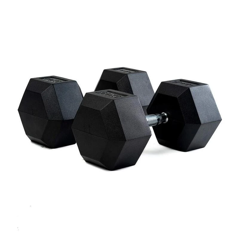BODYTONE Mancuernas De Goma Hexagonales Profesionales 30Kg 3 BODYTONE Mancuernas De Goma Hexagonales Profesionales 30Kg