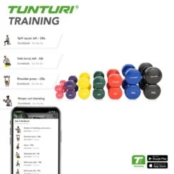 Tunturi Mancuernasancuernas 2 X 0,5 Kg - Vinilo - Rosa -Fitness Tienda mancuernasancuernas 2 x 05 kg vinilo rosa 3