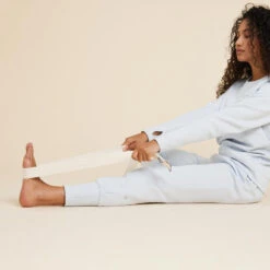 PANTALÓN CARROT MUJER YOGA SUAVE AZUL CLARO -Fitness Tienda pantalon carrot mujer yoga suave azul claro 2